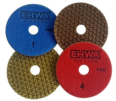 Алмазные гибкие шлифовальные круги EHWA Pads 4-STEP D100 №3